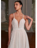 Ivory Shimmering Lace Open Back Luxury Wedding Dress